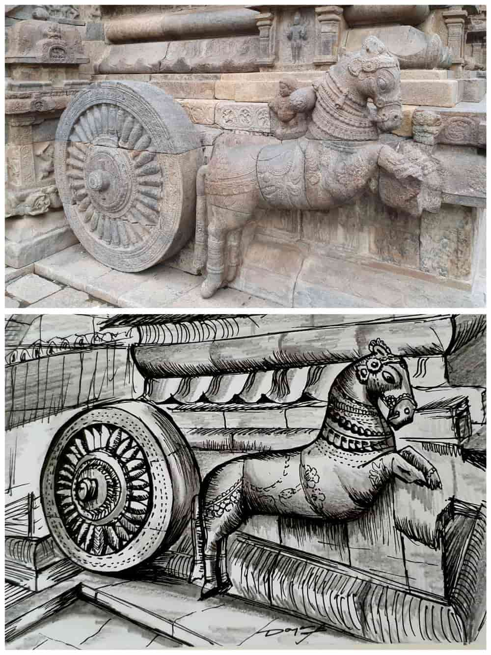 Travel-Sketch-Darasuram-Temple-Tamil-Nadu